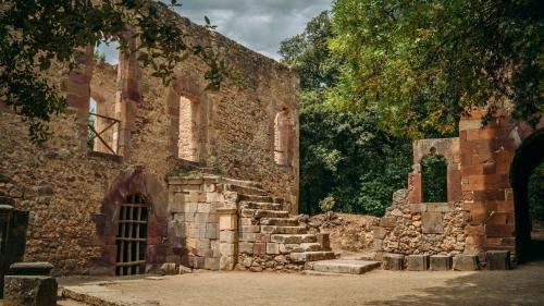 Rovine del castello all'interno del parco Aymerich nel Sarcidano