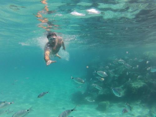 Plongée en apnée dans les eaux bleues de Chia