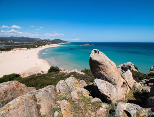 Panorama sulla baia di Chia