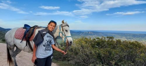 Girl with white horse