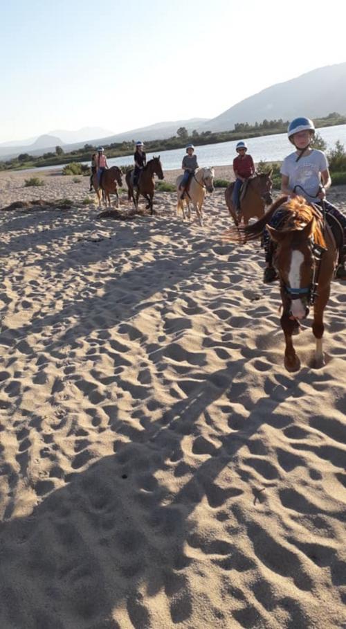 Horseback riding on the beach in Orosei