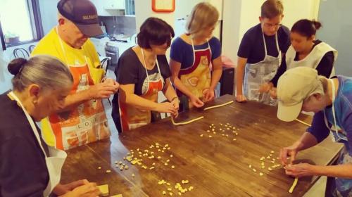 <p>Preparation of traditional Sardinian pasta typical of Mamoiada</p><p><br></p>