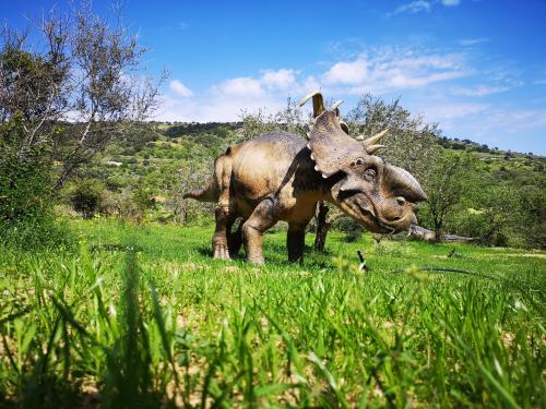 Triceratopo in mezzo alla natura di Bitti nel BittiRex