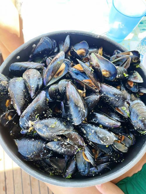 Impepata di cozze in padella