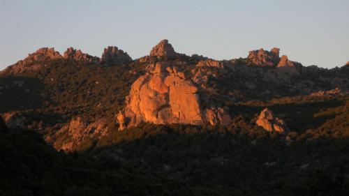 Peaks of the Seven Brothers with the colors of sunset