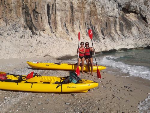 Kayak excursionists in the Gulf of Orosei