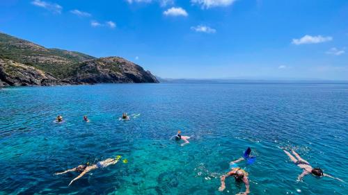 Gruppenschnorcheln in den Buchten von Capo Marrargiu