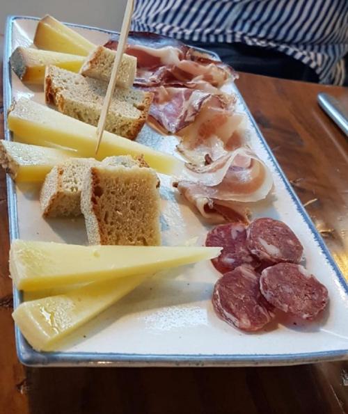 Typical Sardinian cheeses and cured meats