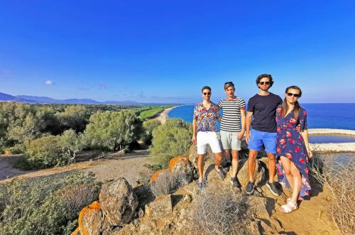 <p>Hikers during scenic 4WD tour in the territory of Orosei</p><p><br></p>