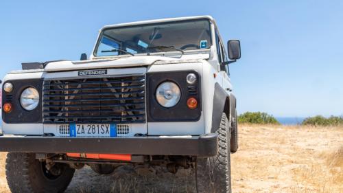 Jeep used on scenic tour to Biderosa and Cape Comino