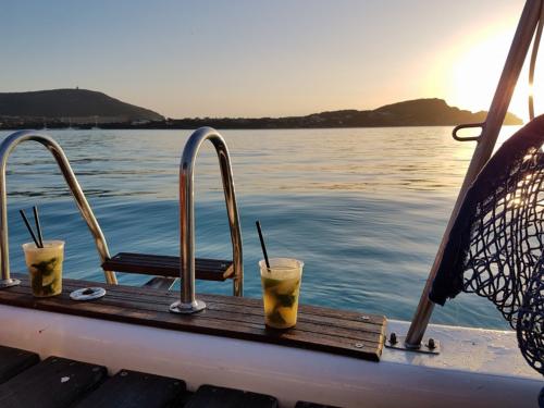 Aperitif on board a catamaran