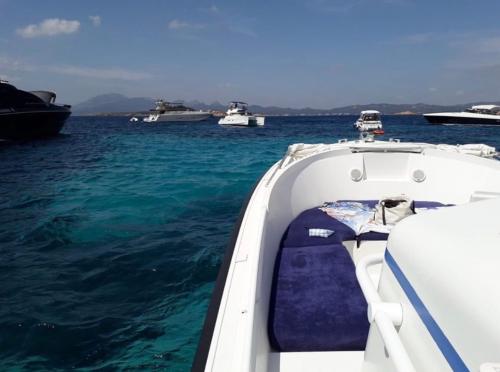 Motorboat in the Tavolara Marine Protected Area