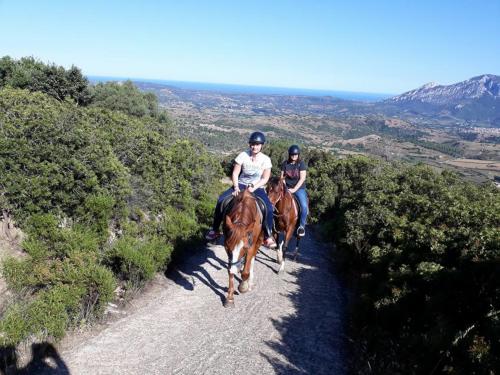 Excursionistas a caballo por el noreste de Cerdeña