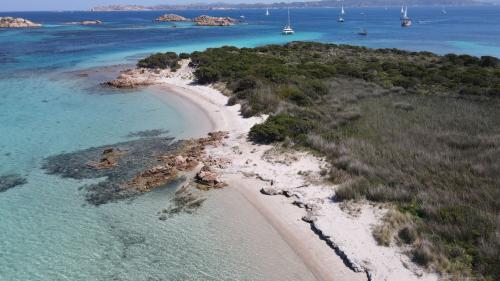 Beach with turquoise sea at La Maddalena