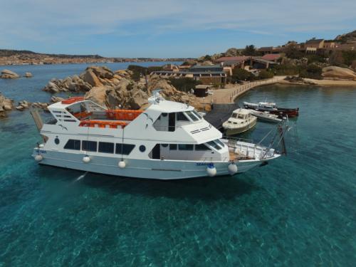 Motor ship in the port