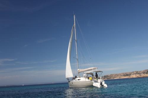 Sailing boat in the Archipelago of La Maddalena