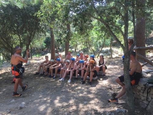 Guide with hikers