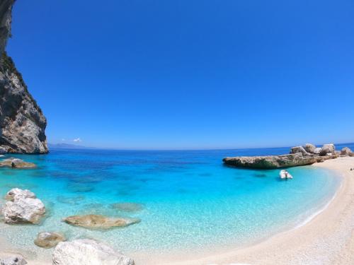 Beach with white sand and turquoise sea