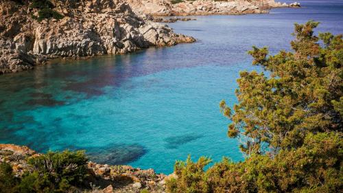 Blaues Wasser in einer Bucht auf Asinara