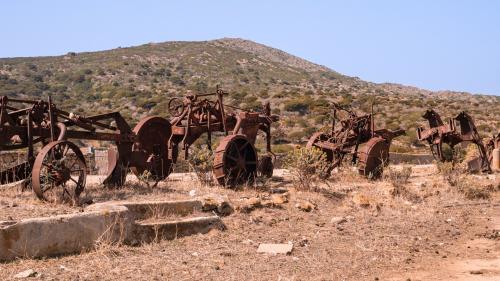 Anciens outils agricoles sur l'Asinara