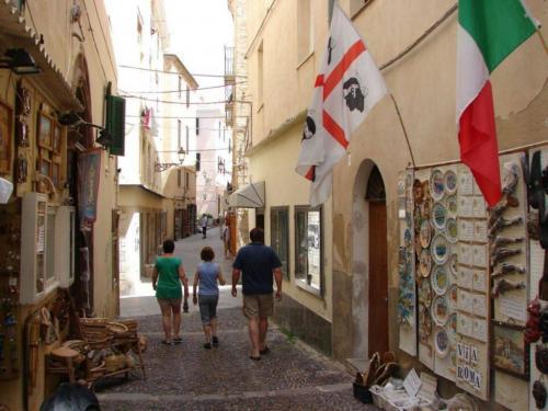 Typical streets of the historic center of Alghero