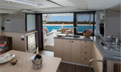 Kitchen of a luxury catamaran