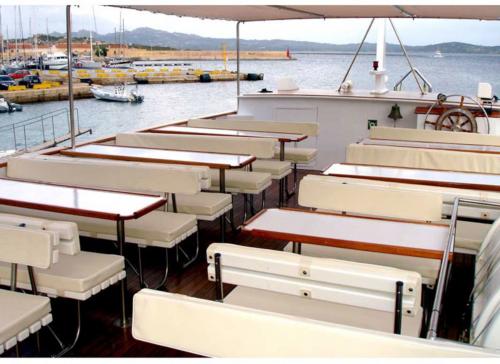 Seats aboard a motor ship