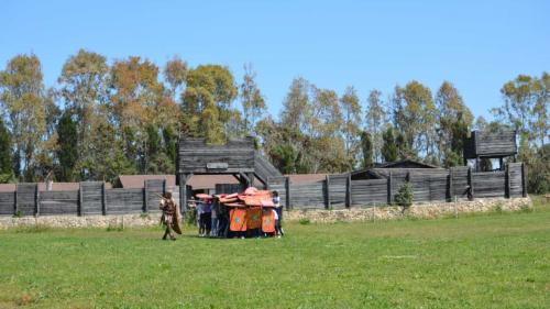 Reconstruction of the Roman fortress at the Roman Castrum Museum