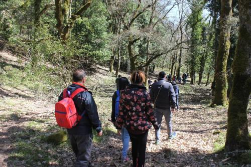 Hikers in the Pabude Park in Bolotana