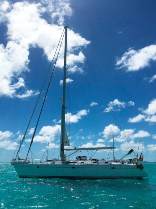 Sailboat during a sunny day