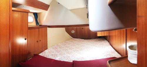 Interior of a sailboat