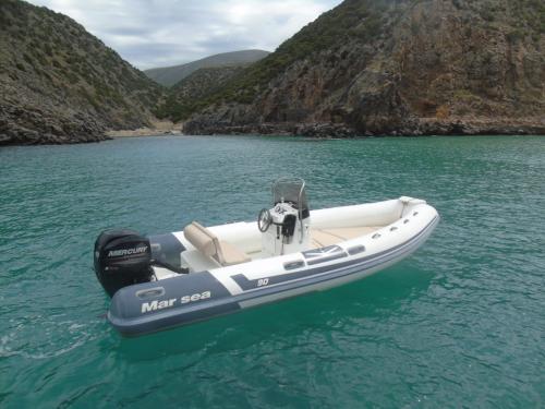 Dinghy in the sea of Buggerru