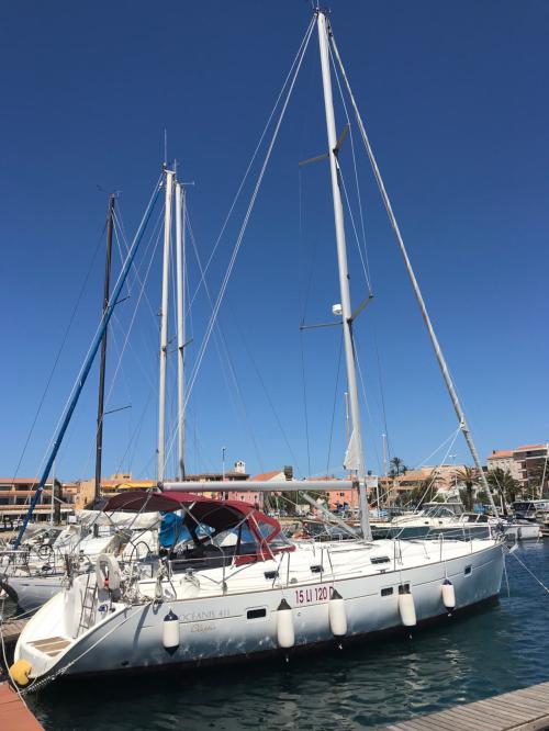 Sailboat in the port of Palau