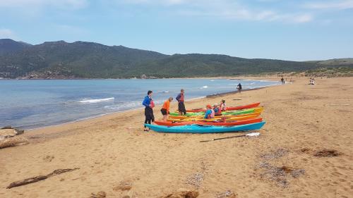 Kayaking on the beach