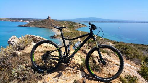 Punto de vista panorámico del tour en bicicleta en la península de Sinis