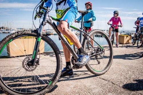 Détail d'un des vélos utilisés lors de la visite guidée de la côte de Torregrande
