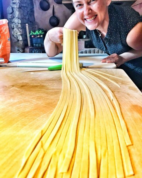 Pasta prepared during a cooking workshop