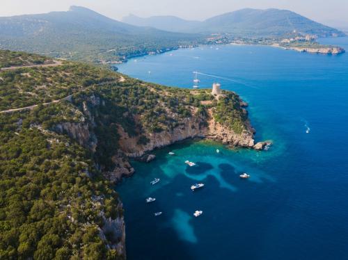 Panoramablick auf den Golf von Alghero