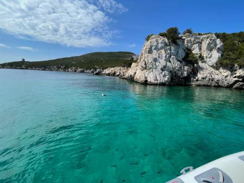 Crystal clear sea in Alghero in Porto Conte