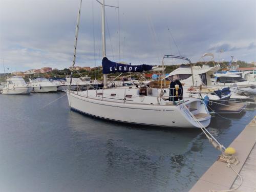 Sailboat in the port of Stintino