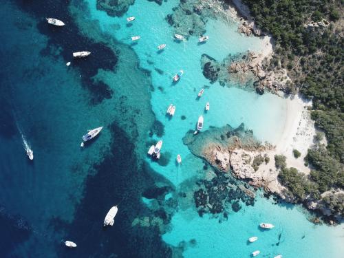 La Maddalena archipelago and boats