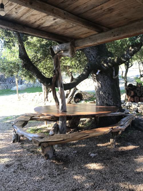Particolare tavolo con albero