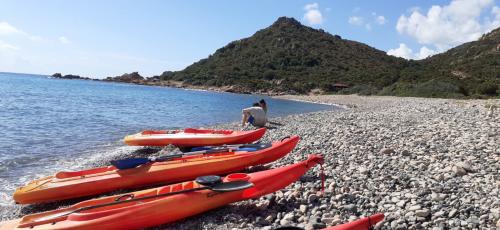 Kayak in the beach of Marina di Gairo