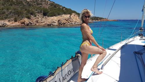 Girl on a sailboat during a day trip