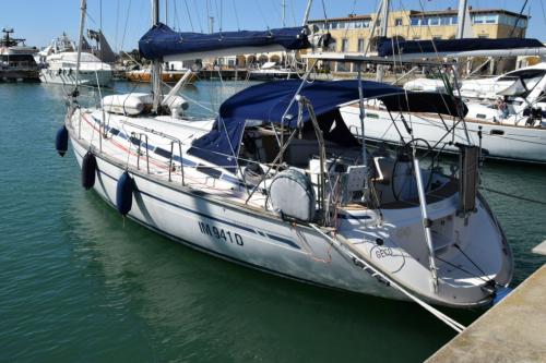 Sailboat docked at the port of Palau