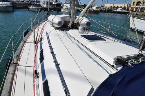 Bow sailboat in the port of Palau