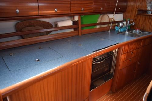 Sailboat galley interior in Palau