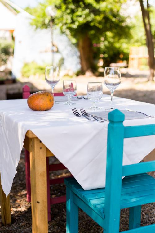 Table à l'extérieur