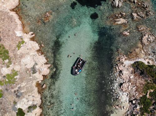 Rubber boat in La Maddalena Archipel