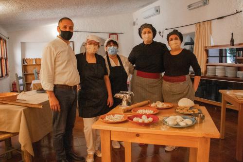 Guides prepare typical Sardinian pasta and sweets